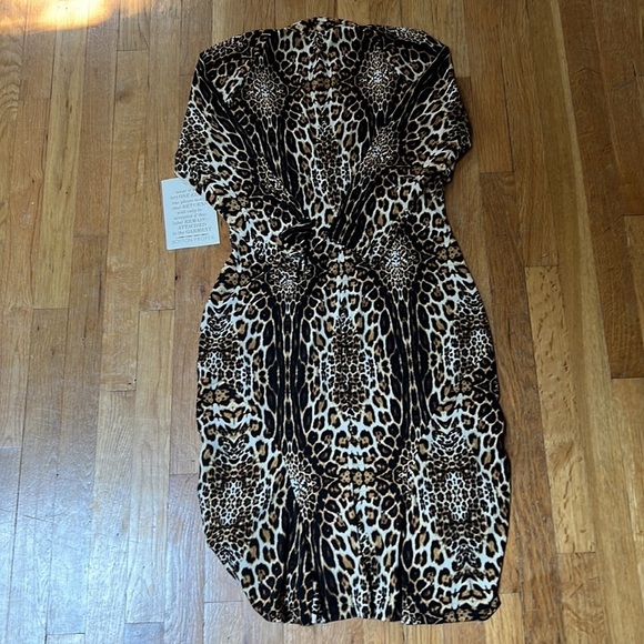NWT Boston Proper Women Cheetah Print Long Sleeve Dress Size M - Picture 5 of 5